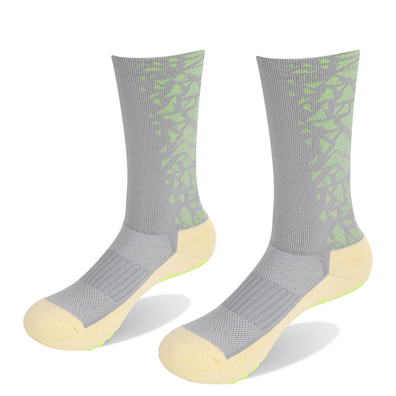 YUEDGE 10 Pairs Professional Outdoor Sports Socks Wear-resistant Anti-skating Sweat Breathable Cotton Crew Football Socks